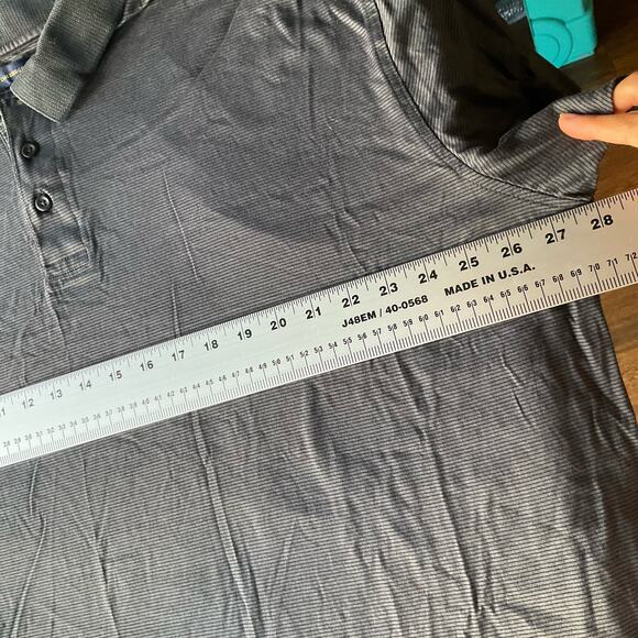 Cambridge Classics Men’s Nice Short Sleeve Polo Shirt Size 2XL, Gray Stripes - Picture 4 of 6